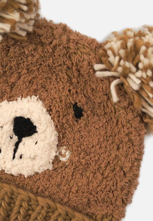 MINOTI - Knitted hat - tan & cream