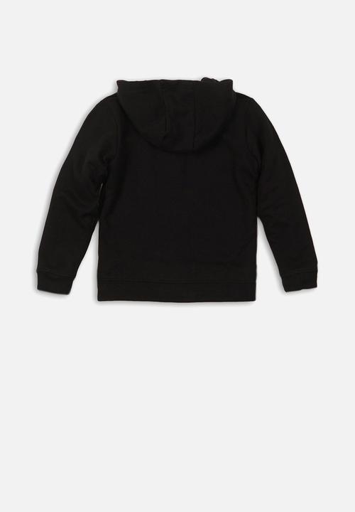 MINOTI - Teens hooded zip thru - black