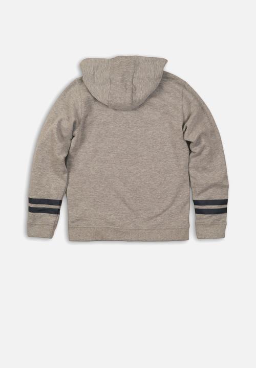 MINOTI - Boys hooded zip thru - grey 