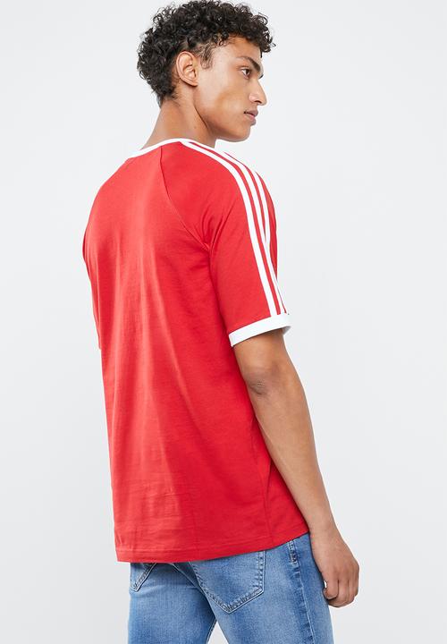 adidas Originals - 3-Stripes crew tee - red & white