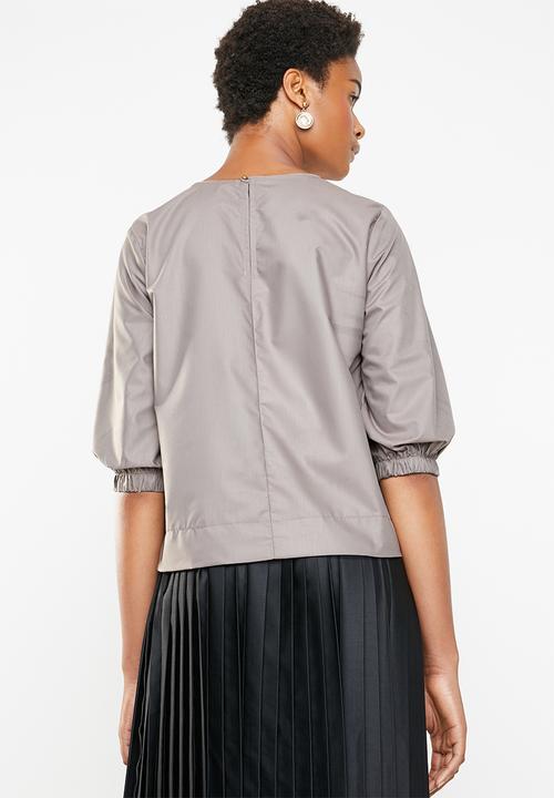 Superbalist - Poplin shell blouse - brown