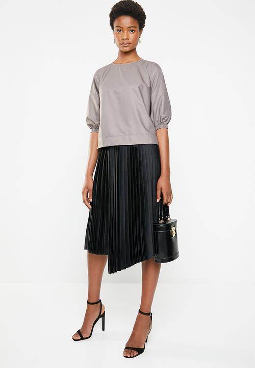 Superbalist - Poplin shell blouse - brown