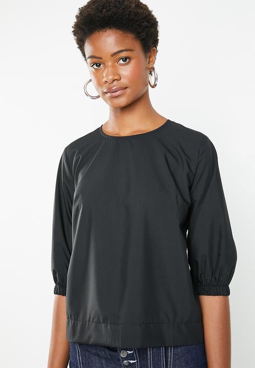 Superbalist - Poplin shell blouse - black 