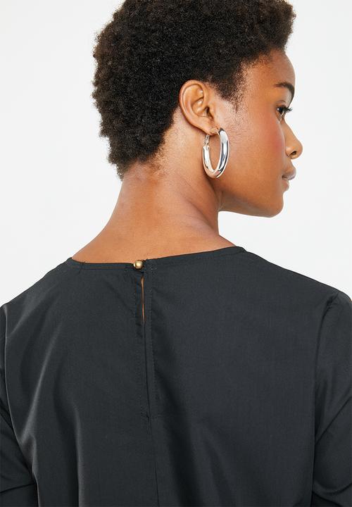 Superbalist - Poplin shell blouse - black 
