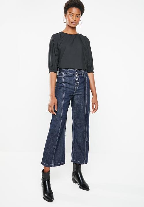 Superbalist - Poplin shell blouse - black 