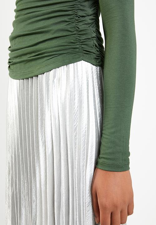 Superbalist - Ruched detail top - khaki green