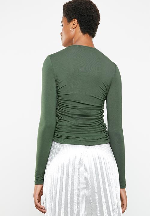 Superbalist - Ruched detail top - khaki green