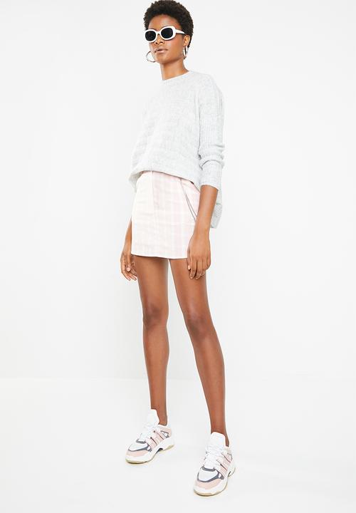 Missguided - Gingham mini skirt - pink & white