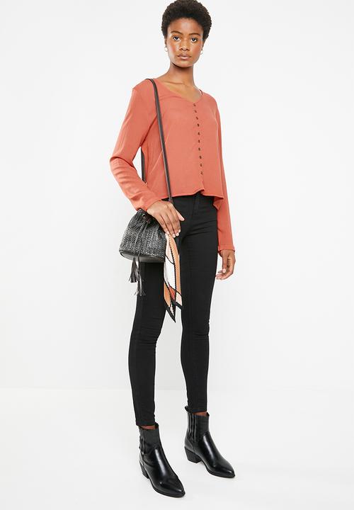 Superbalist - Boho button front blouse - rust