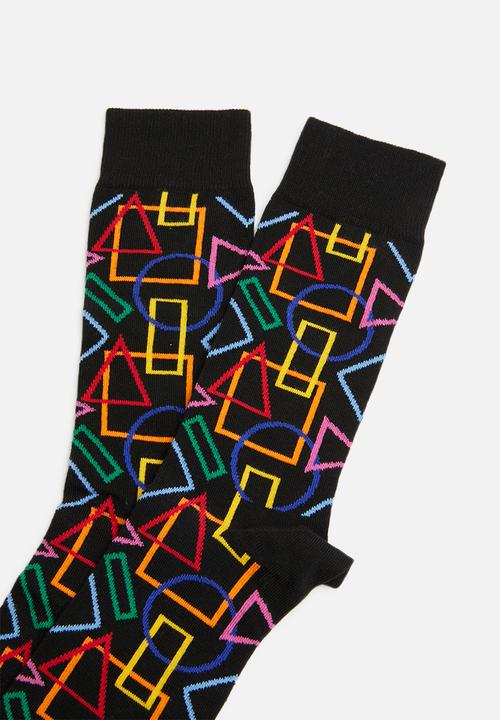 Happy Socks - Geo socks - black
