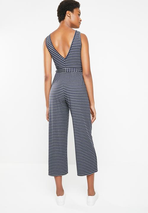 Superbalist - Rib knit jumpsuit - navy & grey 