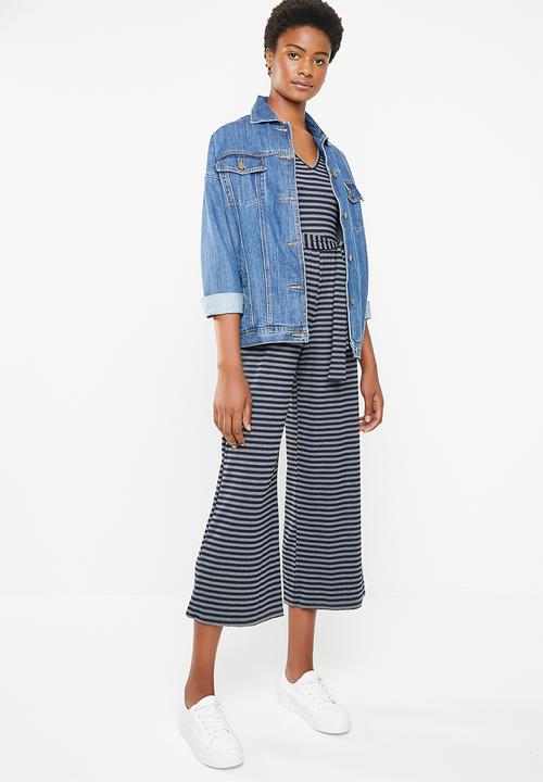 Superbalist - Rib knit jumpsuit - navy & grey 
