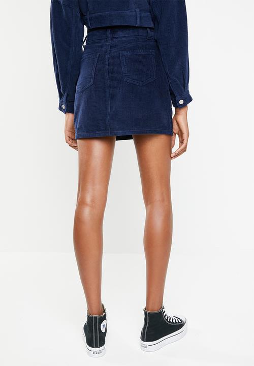 Missguided - A line cord skirt - navy