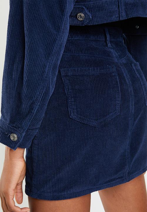 Missguided - A line cord skirt - navy