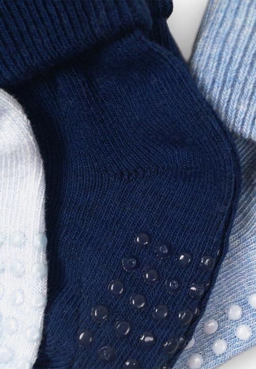 MINOTI - 3 Pack turned down ankle socks - blue