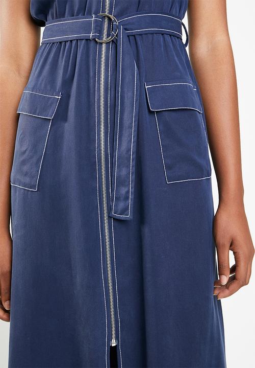 Superbalist - Tencel utility formal dress - navy