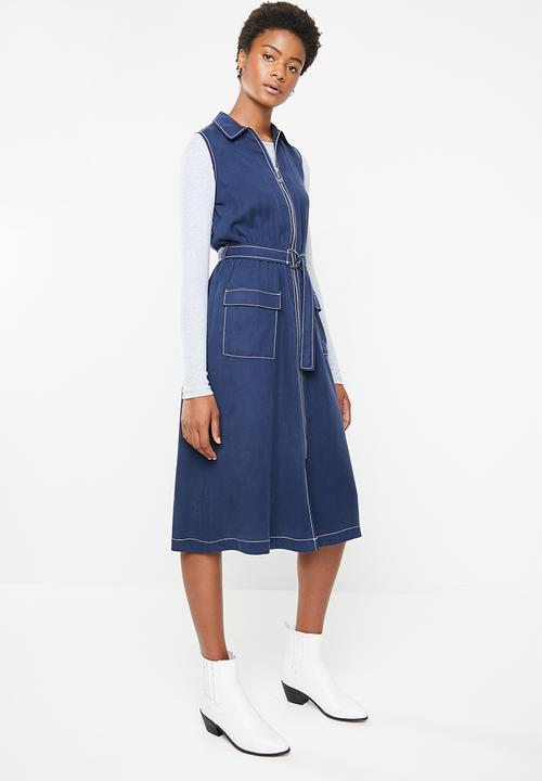 Superbalist - Tencel utility formal dress - navy