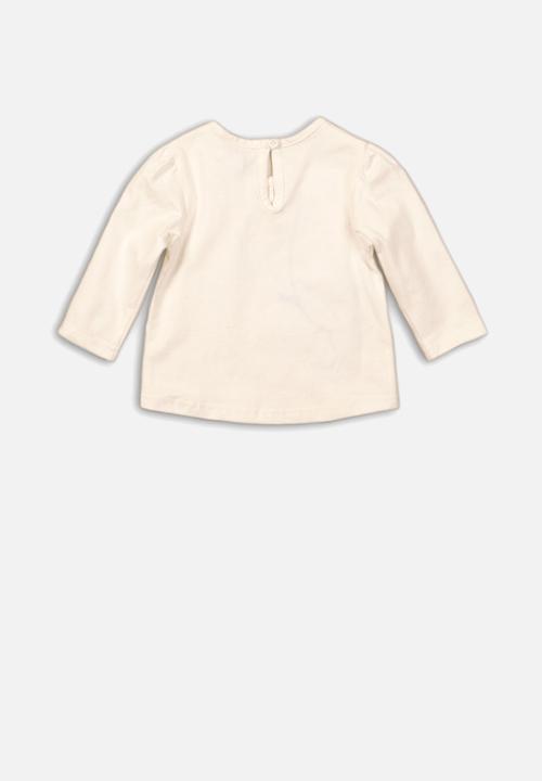 MINOTI - 2 piece long sleeve top & tutu set - cream & grey