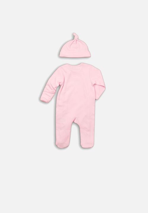 MINOTI - 2 piece sleepsuit & hat set - pink