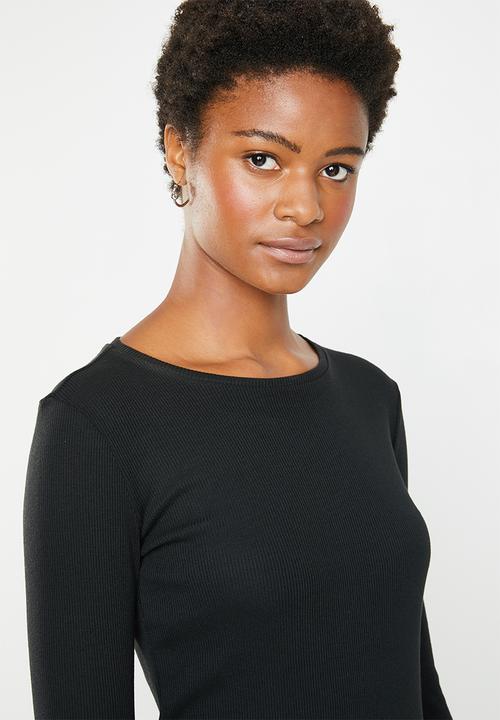 Superbalist - Press stud bodycon dress - black 