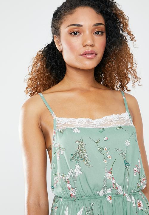 Superbalist - Square neck teddy - green