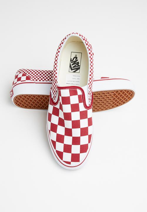 Vans - Classic slip-on - mix checker chili pepper & true white