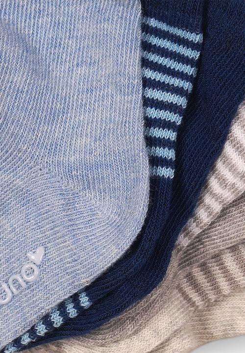 MINOTI - 7 Pack ankle socks - grey & blue