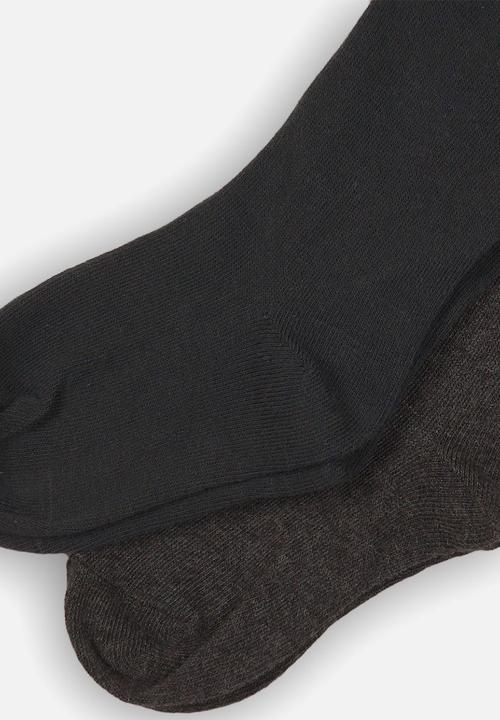 MINOTI - 2 pack tights - charcoal & grey 