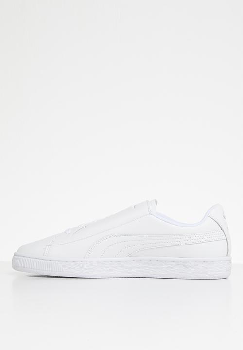 PUMA - Basket Crush Emboss - Puma white-Puma silver