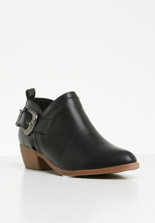 Jada - Western buckle ankle boot - black