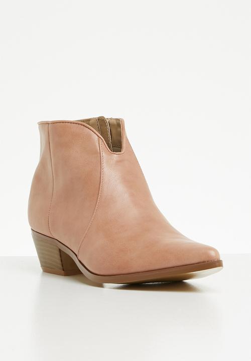 Jada - Cowboy pointed ankle boot - pink