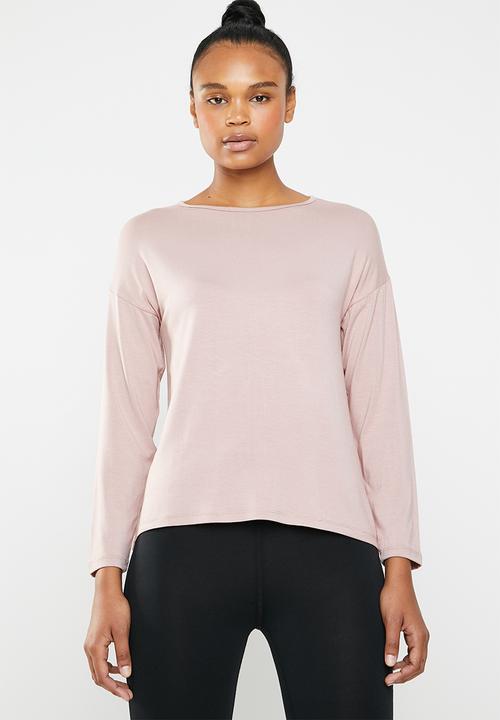 Superbalist - Drop shoulder long sleeve top - dusty pink