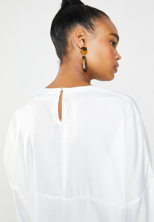 Missguided - Oversized overlay dress - white