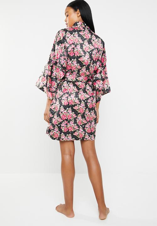 edit - Vintage kimono gown - black