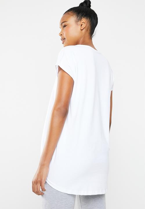 Superbalist - Combo fabric tee - white 