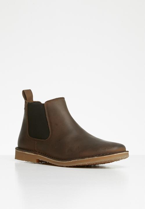 Jack & Jones - Leo leather chelsea - brown