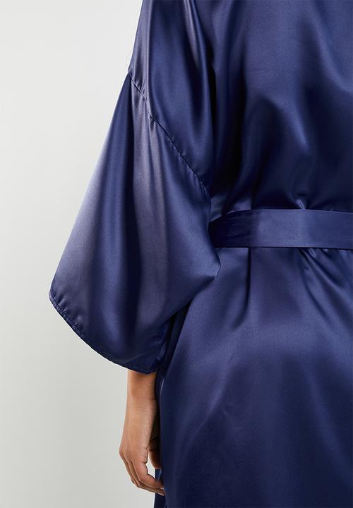 edit - Vintage kimono gown - navy