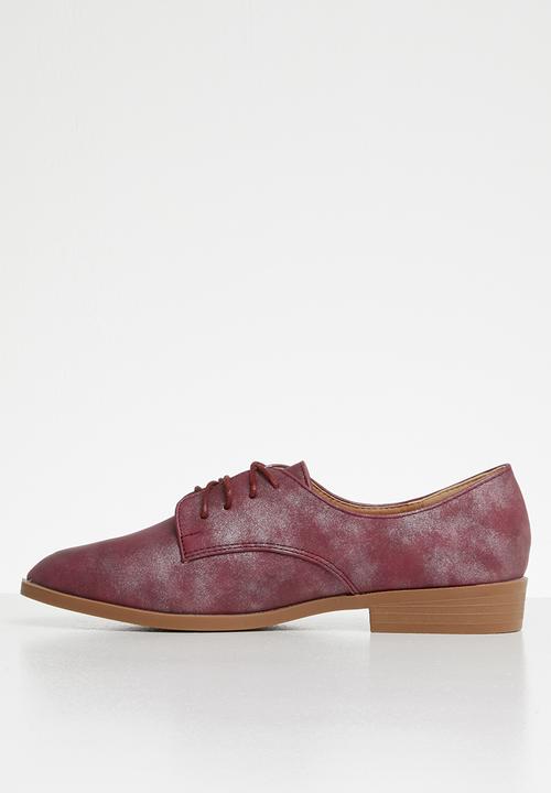 Butterfly Feet - Adalynn brogue - burgundy