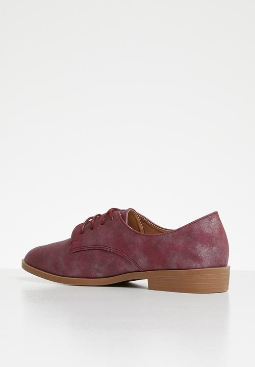 Butterfly Feet - Adalynn brogue - burgundy