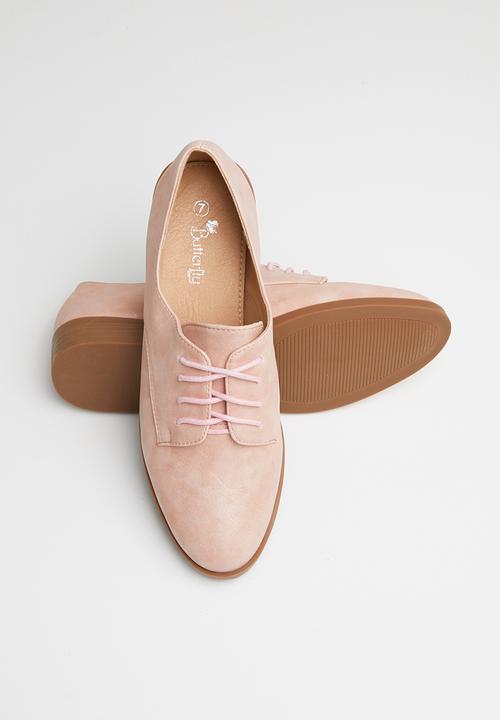 Butterfly Feet - Adalynn brogue - pink / rose gold glitter