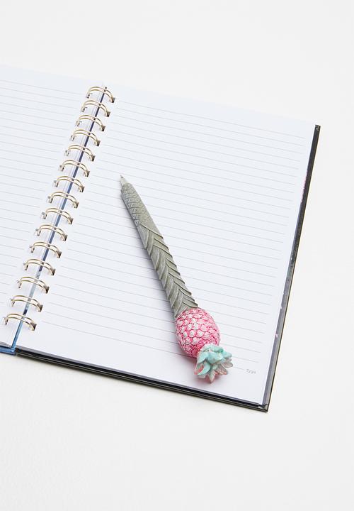 Typo - Novelty pen - pink & grey 