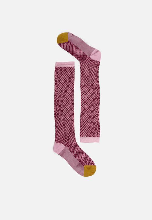Hysteria - Alma knee high socks - red