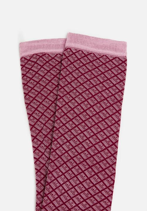 Hysteria - Alma knee high socks - red