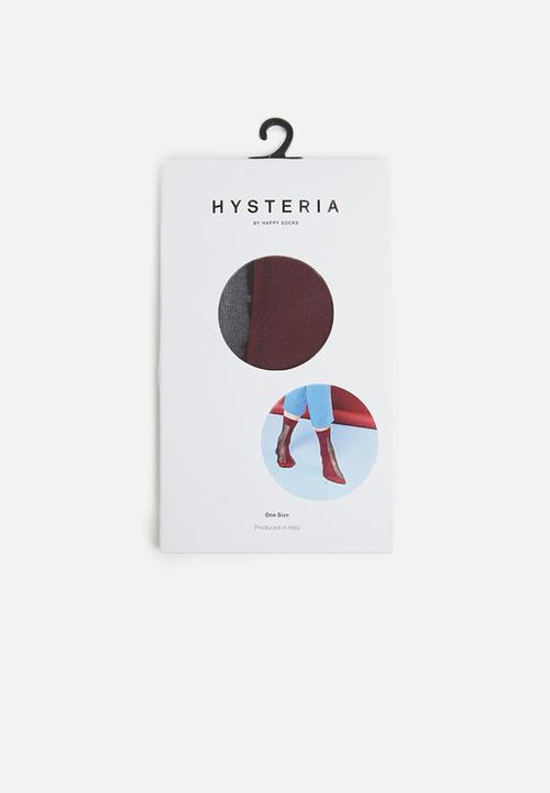 Hysteria - Flippa nylon ankle sock - burgundy & black