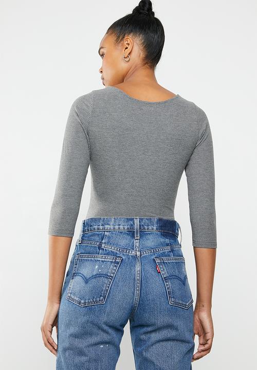 Superbalist - 2 Pack 3/4 sleeve scoop neck bodysuit - multi 