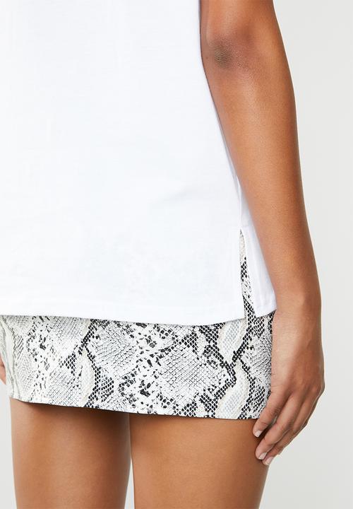Superbalist - 2 pack drop shoulder tee - white & grey 
