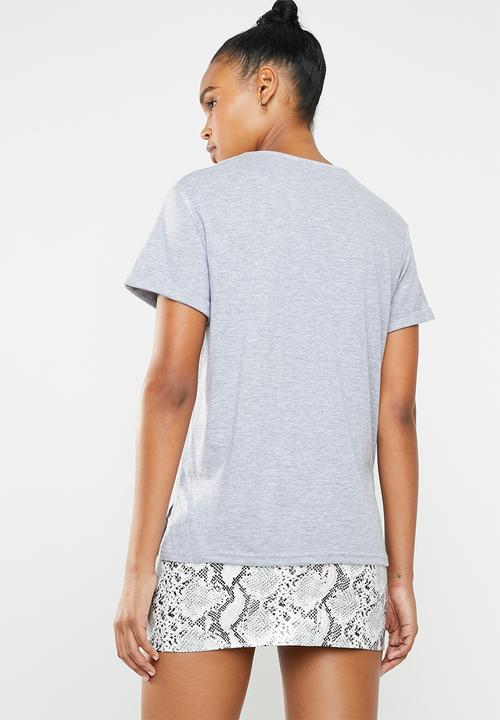 Superbalist - 2 pack drop shoulder tee - white & grey 