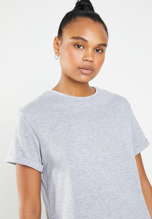 Superbalist - 2 pack drop shoulder tee - white & grey 