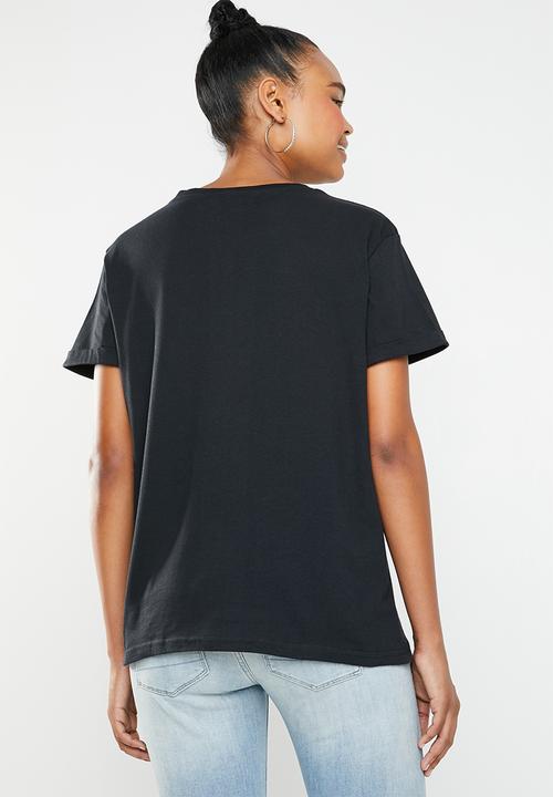 Superbalist - 2 Pack drop shoulder tee - black & white