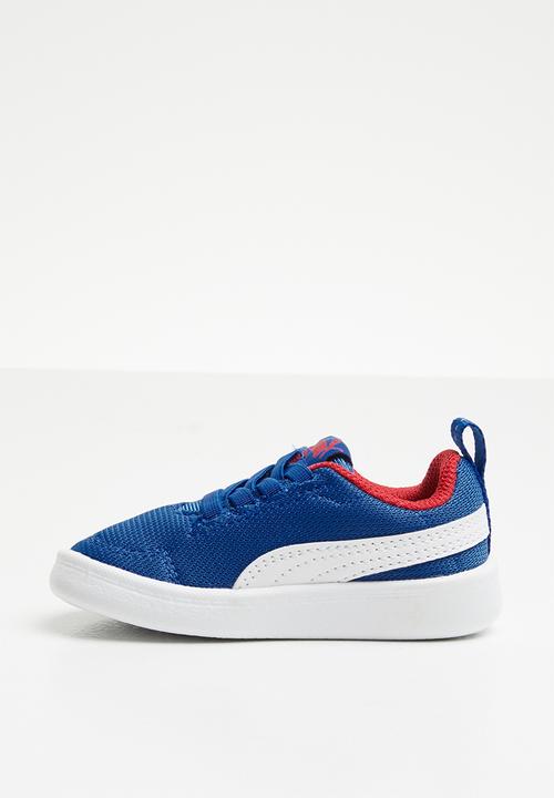 PUMA - Courtflex Mesh - s.blue-white-r.red 